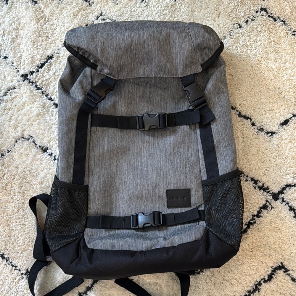 Gray and Black Backpack